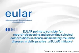 EULAR points to  consider