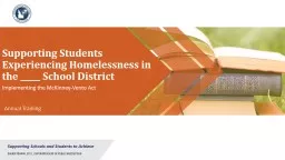 Supporting Students Experiencing Homelessness in the _____ School District