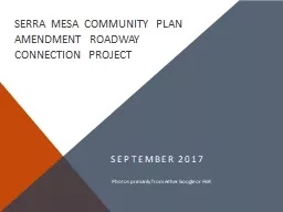 Serra mesa community plan amendment roadway connection project