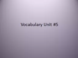 Vocabulary Unit #5 amnesty