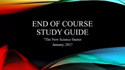 End of Course  Study Guide