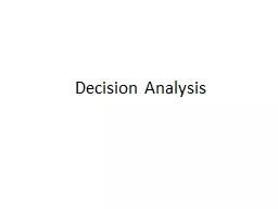 Decision Analysis 2