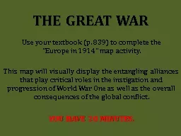 THE GREAT WAR Use
