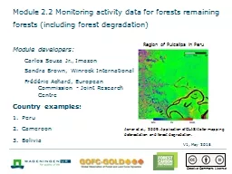 Module 2.2  Monitoring activity data for forests remaining forests (including forest degradation)