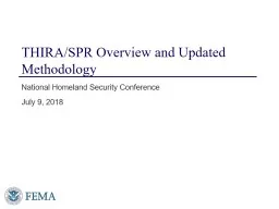 THIRA/SPR Overview and Updated Methodology