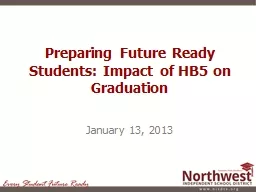 Preparing Future Ready Students: Impact of HB5 on Graduation