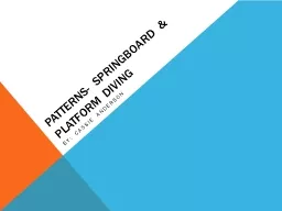 PATTERNS-  Springboard & Platform