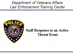 Staff Response to an Active            	     Threat Event