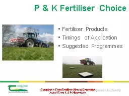 P & K Fertiliser Choice