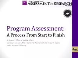 Program Assessment: