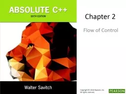 Chapter 2 Flow of Control