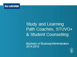 Study and Learning Path Coaches, STUVO+ & Student