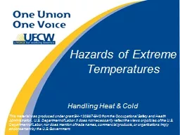 Hazards of Extreme Temperatures