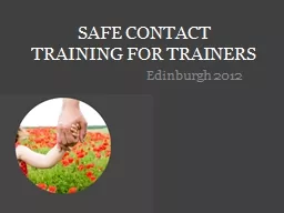 SAFE CONTACT  TRAINING for trainers