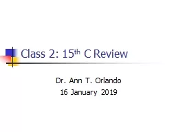 Class  2: 15 th  C Review