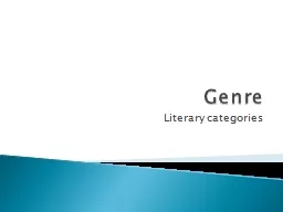 Genre Literary categories