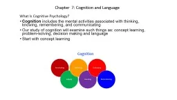 Chapter  7: Cognition and Language