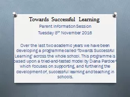 Towards Successful Learning