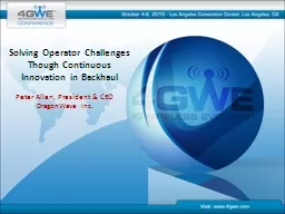 Solving Operator Challenges Though Continuous Innovation in Backhaul