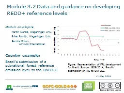 Module  3.2 Data  and guidance on developing REDD+ reference levels