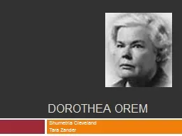 Dorothea Orem Shumetria Cleveland