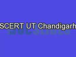 SCERT UT Chandigarh
