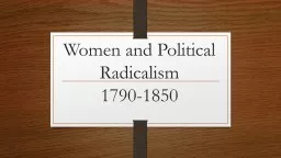 Women and Political Radicalism