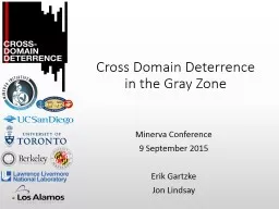 Cross Domain Deterrence in the Gray Zone