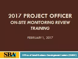 2017  Project Officer