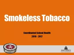 Smokeless Tobacco Coordinated School