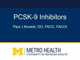 PCSK-9 Inhibitors Paul J
