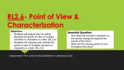 RL2.6 - Point of View & Characterization