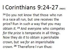 I Corinthians 9:24-