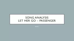 song analysis Let her go