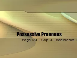 Possessive Pronouns