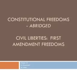 Constitutional Freedoms  -