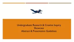 Undergraduate Research & Creative Inquiry