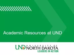Academic Resources at UND