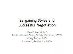 Bargaining Styles and