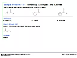 Solution a.	 aldehyde