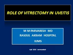 ROLE OF VITRECTOMY