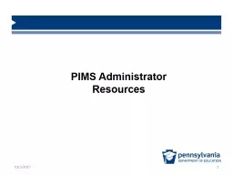 PIMS Administrator