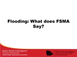 Flooding: What does FSMA Say?