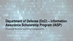 Department of Defense (DoD) –