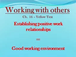 Working with others