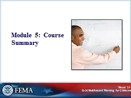 Module 5:  Course Summary