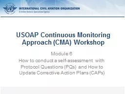 USOAP Continuous Monitoring Approach (CMA)