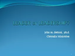 LEADER or LEADERSHIP?