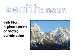 WoW#31: zenith Definition