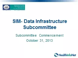 SIM- Data  Infrastructure